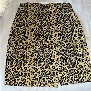 Leopard Print Pencil Skirt